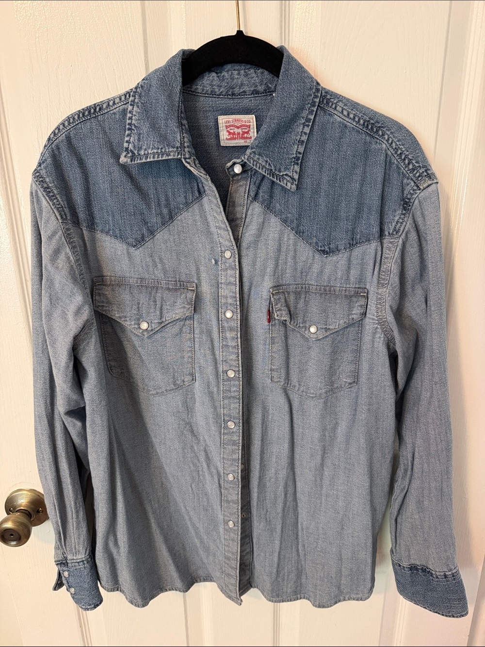 Levi's Light Blue Denim Western Button-Down Shirt